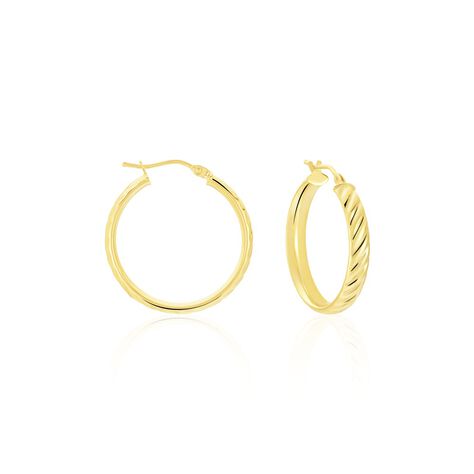 Créoles Mara Or Jaune - Boucles d'oreilles créoles Femme | Histoire d’Or