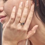 Bague Dahlia Or Jaune Saphir Diamant - Bagues avec pierre Femme | Histoire d&rsquo;Or