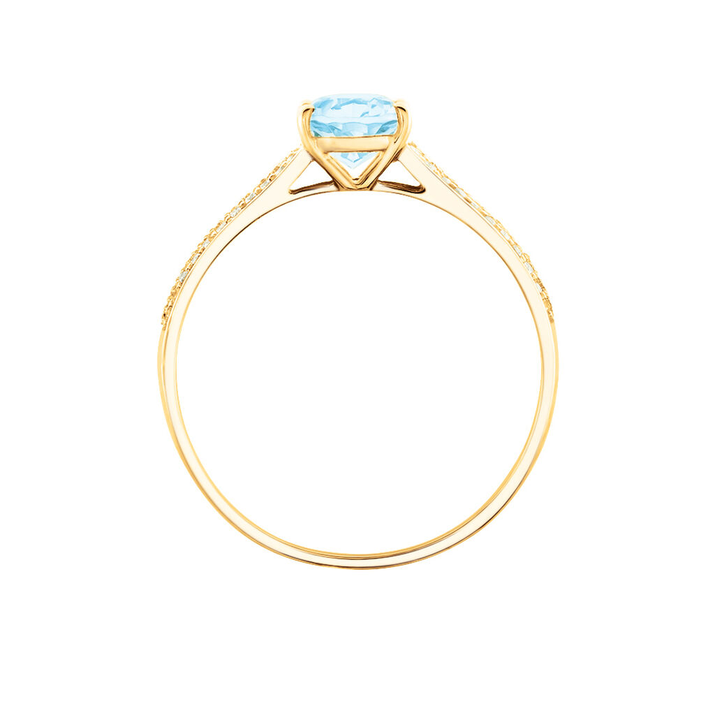 Bague Solitaire Crista Or Jaune Topaze Et Oxyde - Bagues solitaires Femme | Histoire d&rsquo;Or