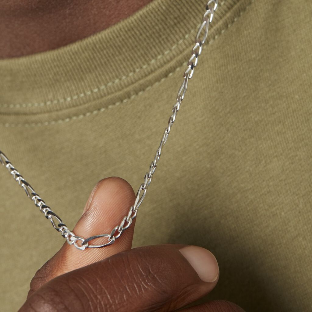 Collier Vivian Argent Blanc - Chaines Homme | Histoire d’Or