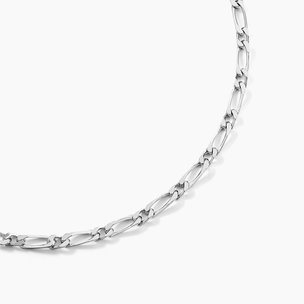 Chaîne Anilo Maille Alternée Argent Blanc