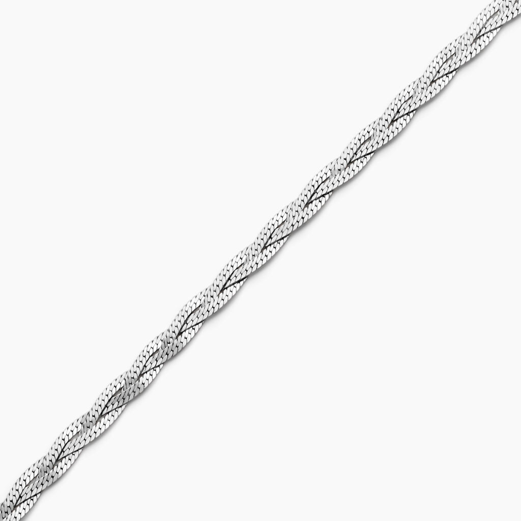 Bracelet Tissia Argent Blanc - Bijoux sans pierre Femme | Histoire d&rsquo;Or