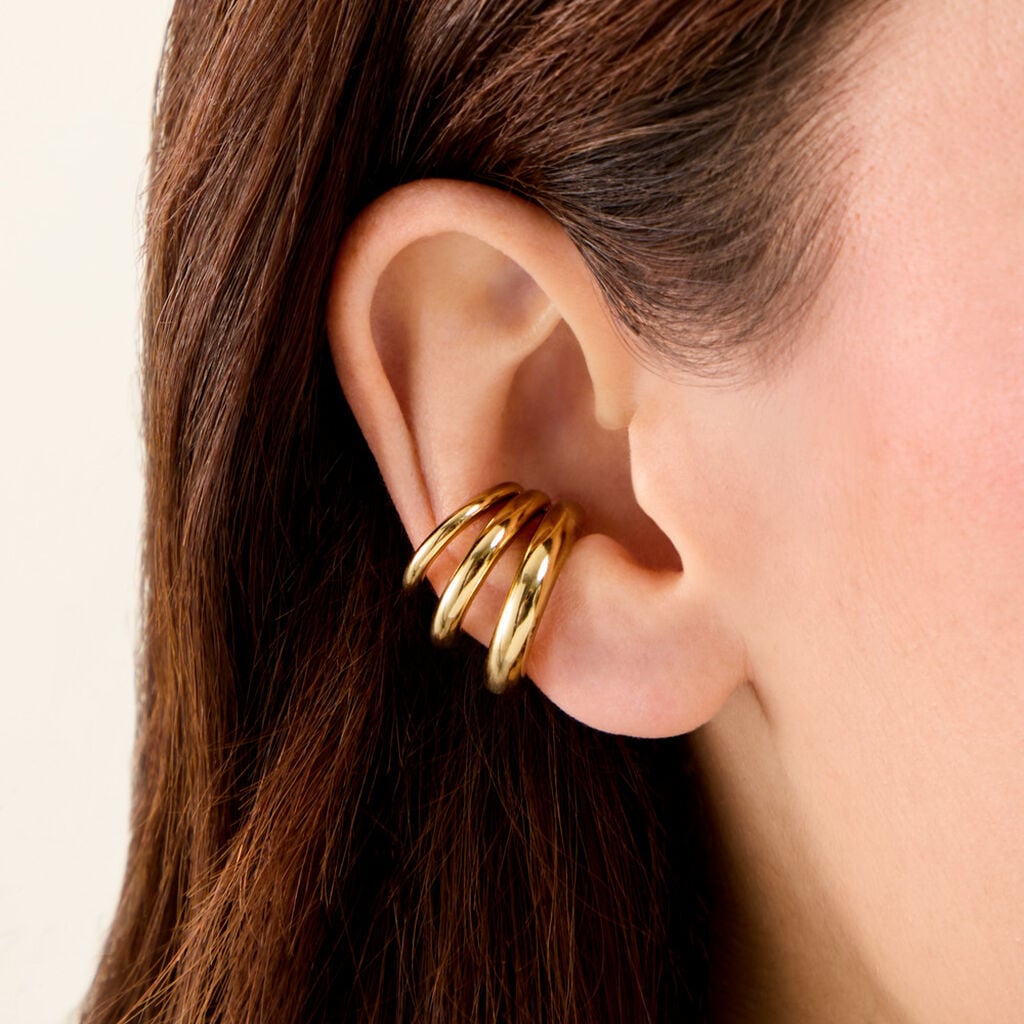 Bijoux D'Oreilles Ga&iuml;a Acier Jaune - Boucles d'oreilles Mix and Match Femme | Histoire d&rsquo;Or