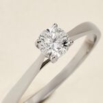 Bague Solitaire Aphrodite Platine Blanc Diamant - Bagues solitaires Femme | Histoire d&rsquo;Or