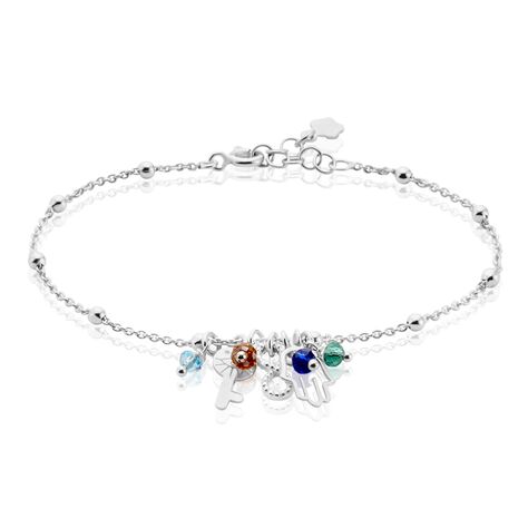 Bracelet Argent Blanc Niccolo Pierres Artificelles - Bracelets fantaisie Femme | Histoire d’Or