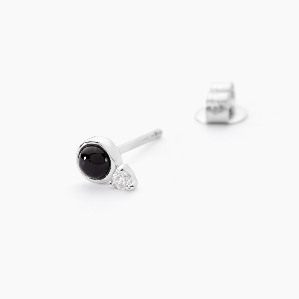 Boucles D'oreilles Puces Lonna Argent Blanc Verre Oxyde De Zirconium - Boucles d'oreilles fantaisie Femme | Histoire d’Or