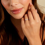 Bague Laetitianne Platine Diamant Synth&eacute;tique - Bagues solitaires Femme | Histoire d&rsquo;Or