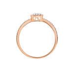 Bague Aude Or Rose Diamant - Bagues avec pierre Femme | Histoire d&rsquo;Or