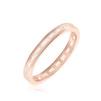 Bague Val Argent Rose Val Oxyde De Zirconium