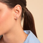 Boucles D'oreilles Puces Nimah Argent Blanc Oxyde De Zirconium - Boucles d'oreilles fantaisie Femme | Histoire d&rsquo;Or