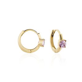 Créoles Plaqué Or Laurick Oxydes De Zirconium - Boucles d'oreilles créoles Femme | Histoire d’Or