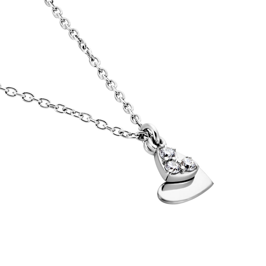 Collier Salli Argent Blanc Oxyde De Zirconium - Colliers fantaisie Femme | Histoire d&rsquo;Or