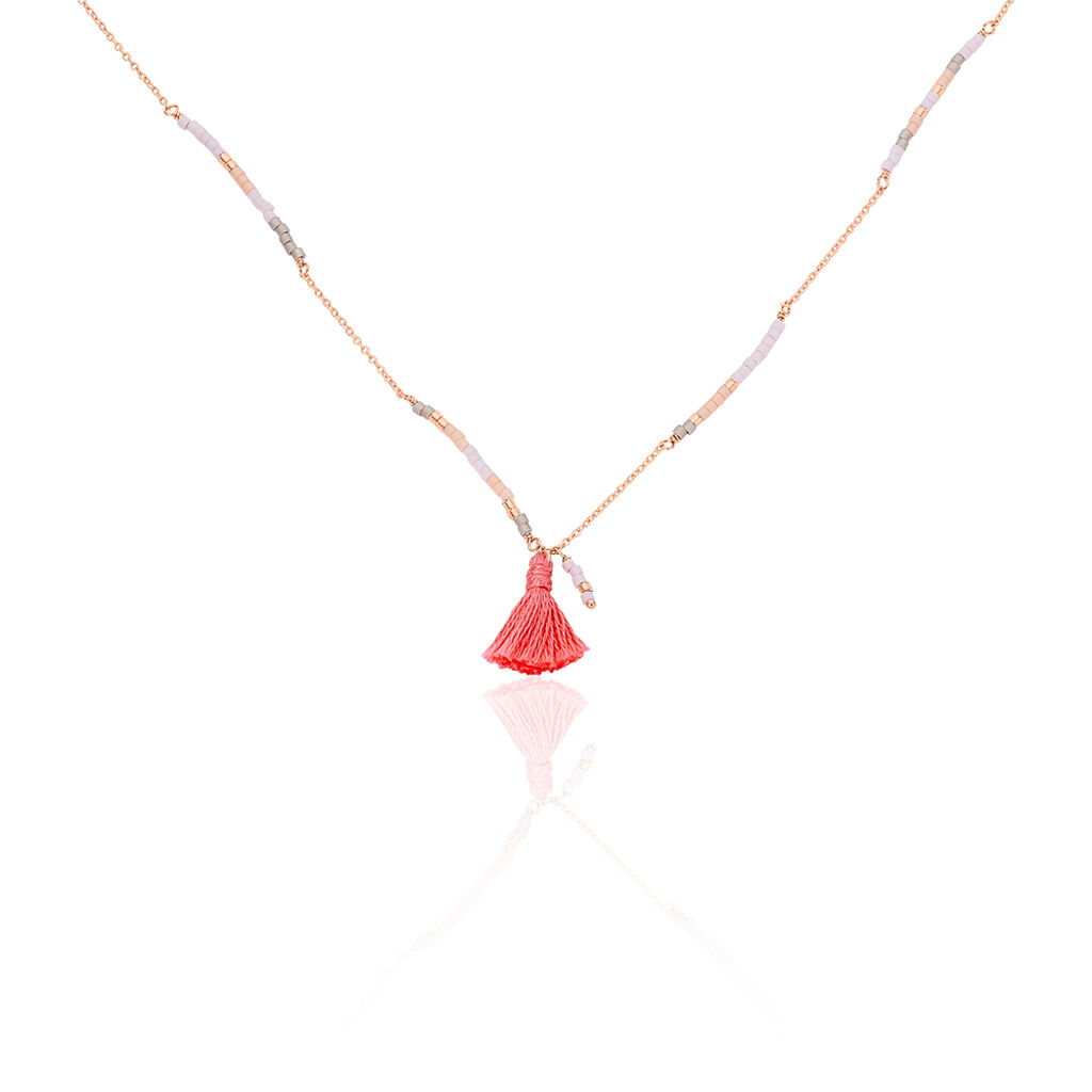 Collier Ninon Argent Rose Perle D'imitation Et Chrysoprase - Colliers fantaisie Femme | Histoire d’Or