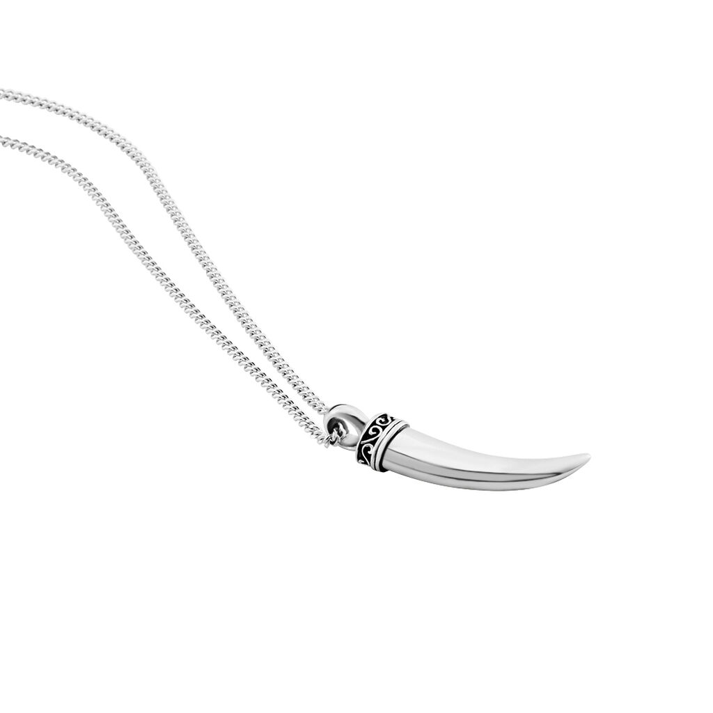 Pendentif Acier Blanc Wassim - Colliers fantaisie Homme | Histoire d’Or