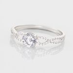 Solitaire Or Blanc Sevastiane Oxyde De Zirconium - Bagues solitaires Femme | Histoire d&rsquo;Or