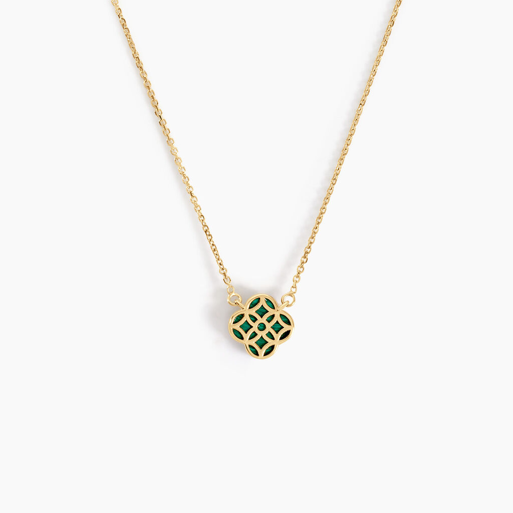 Collier Lucky Gems Or Jaune Malachite - Colliers Femme | Histoire d&rsquo;Or