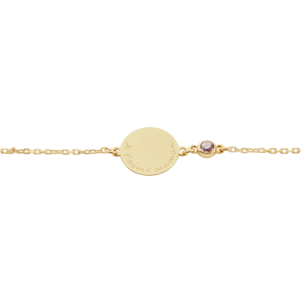 Bracelet Giusto Plaque Or Oxyde De Zirconium - Bracelets Femme | Histoire d’Or