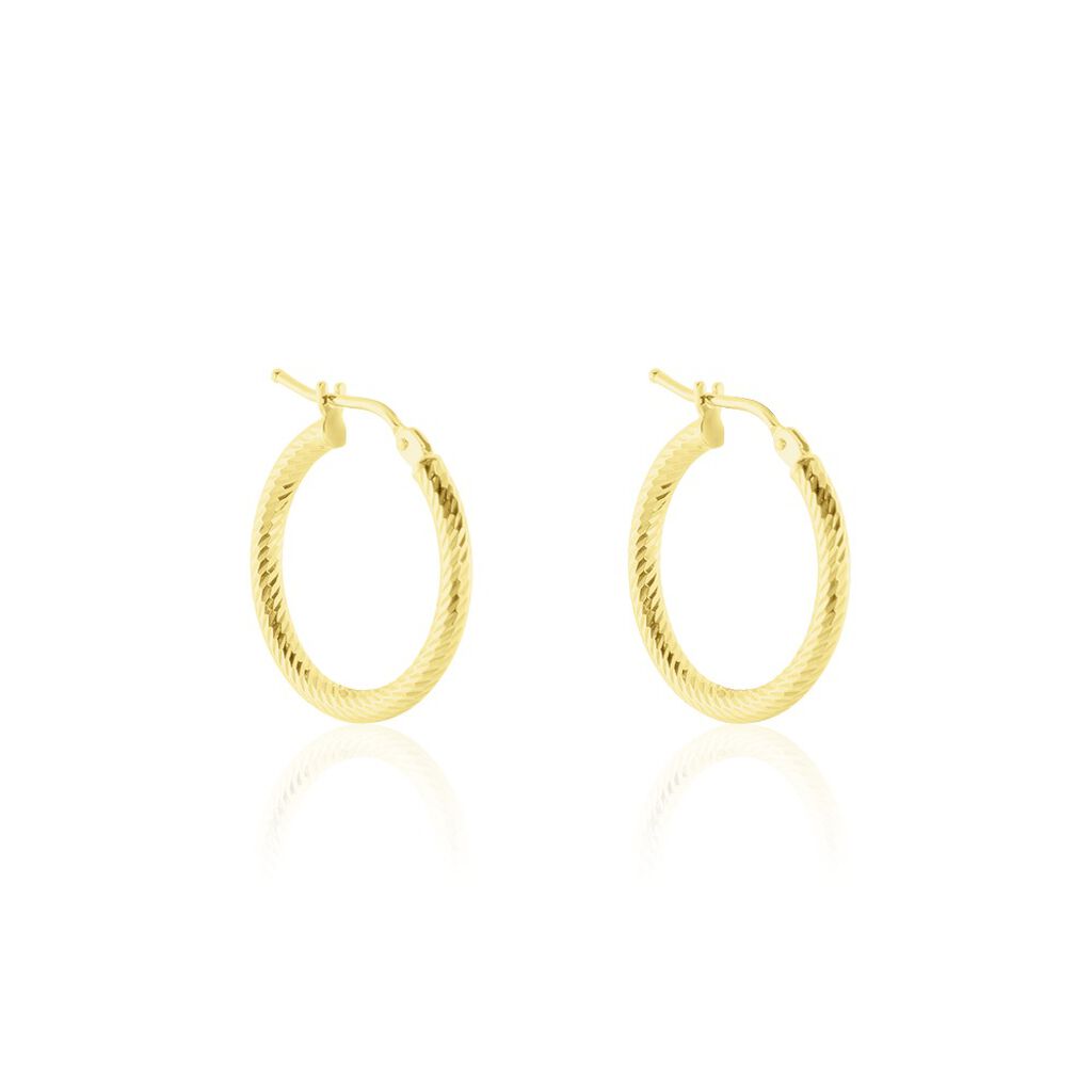Créoles Merraine Or Jaune - Boucles d'oreilles créoles Femme | Histoire d’Or