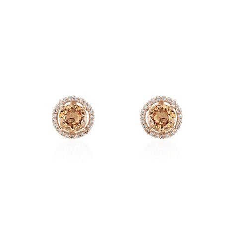 Boucles D'oreilles Puces Rio Argent Rose Oxyde - Boucles d'oreilles fantaisie Femme | Histoire d’Or