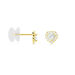 Boucles D'oreilles Puces Or Jaune Festuca Oxydes De Zirconium - Clous d'oreilles Femme | Histoire d’Or