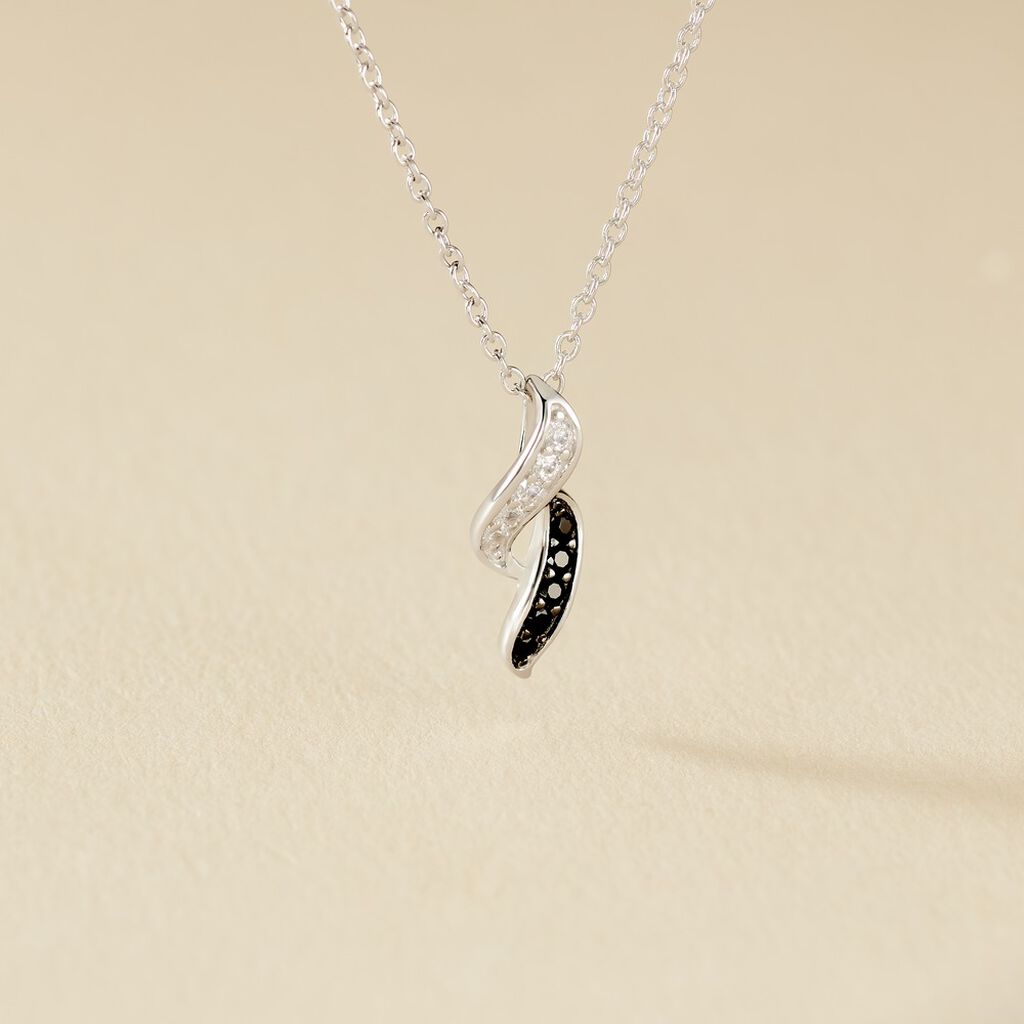 Collier Sylvie Argent Blanc Oxyde De Zirconium - Colliers fantaisie Femme | Histoire d’Or