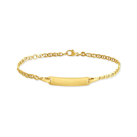 Bracelet Identité Fanelia Maille Marine Or Jaune - Bracelets Communion Enfant | Histoire d’Or