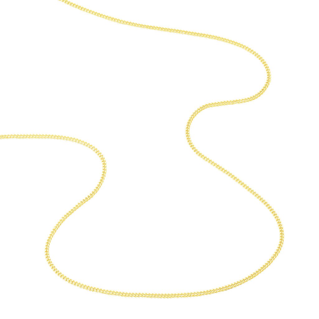 Cha&icirc;ne Ixia Maille Gourmette Diamantee Or Jaune - Chaines Famille | Histoire d&rsquo;Or