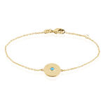 Bracelet Plaqu&eacute; Or Jaune Zoila Pierre De Synthese - Bracelets Femme | Histoire d&rsquo;Or