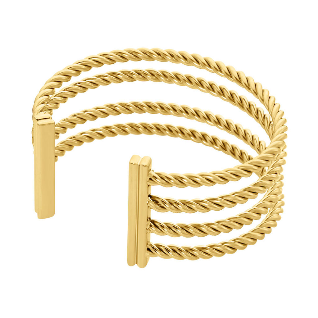 Jonc Ouvert Acier Doré Galaad - Bracelets joncs Femme | Histoire d’Or