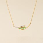 Collier Or Jaune Caetlin Emeraude Diamants - Colliers Femme | Histoire d&rsquo;Or
