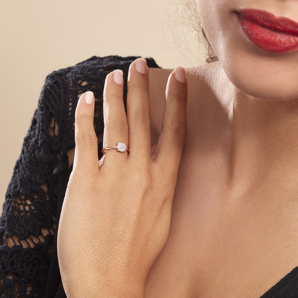Bague Marilou Or Blanc Diamant - Bagues avec pierre Femme | Histoire d’Or