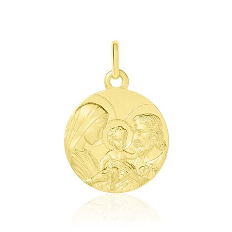 Medaille Or Jaune Sainte Famille - Pendentifs Baptême Famille | Histoire d’Or