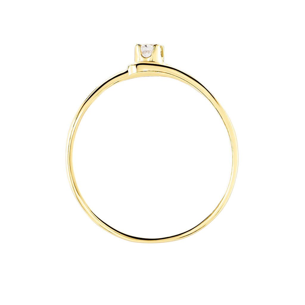 Bague Veroucha Or Jaune Oxyde De Zirconium - Bagues solitaires Femme | Histoire d’Or