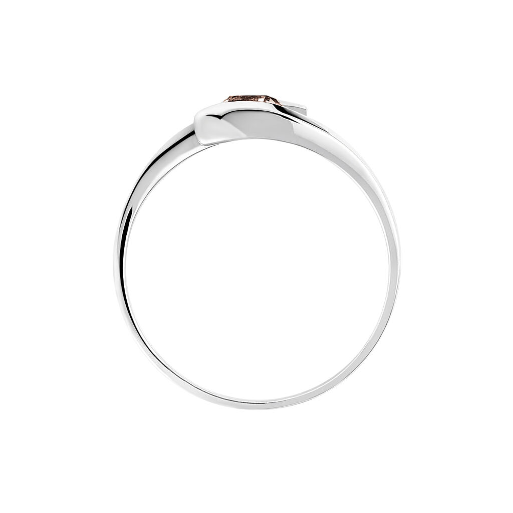 Bague Tiphaine Or Blanc Quartz - Bagues solitaires Femme | Histoire d’Or