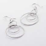 Boucles D'oreilles Pendantes Flaura Argent Blanc - Boucles d'oreilles fantaisie Femme | Histoire d&rsquo;Or