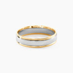 Alliance Romaine Ruban Plat Or Bicolore - Alliances Unisex | Histoire d&rsquo;Or
