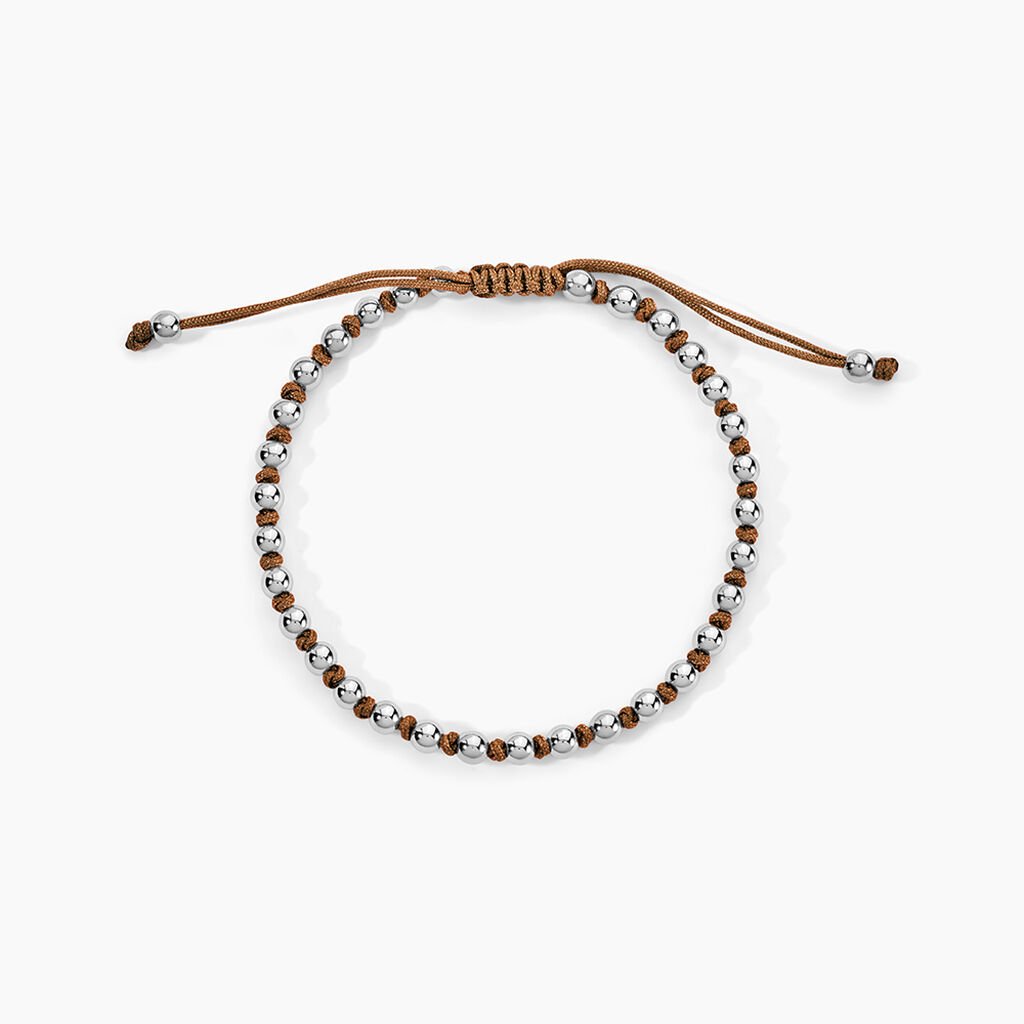 Bracelet Henrik Acier Blanc - Bracelets cordon Homme | Histoire d’Or