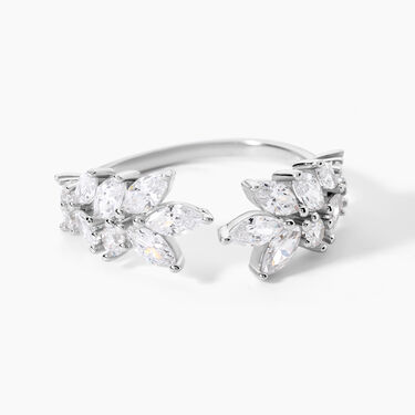 Bague Tapis Rouge Argent Blanc Oxyde De Zirconium