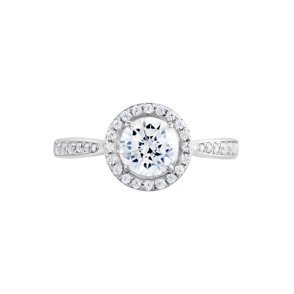 Bague Or Blanc Pelagius Oxyde De Zirconium - Bagues solitaires Femme | Histoire d’Or
