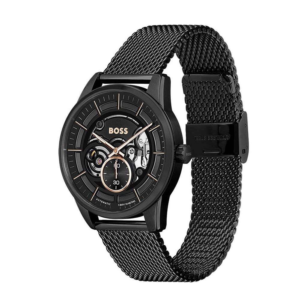 Montre Boss Sophio Auto Noir - Montres Homme | Histoire d’Or