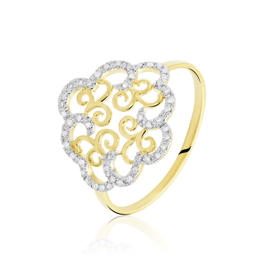 Bague Marie-christel Or Jaune Diamant - Bagues avec pierre Femme | Histoire d&rsquo;Or