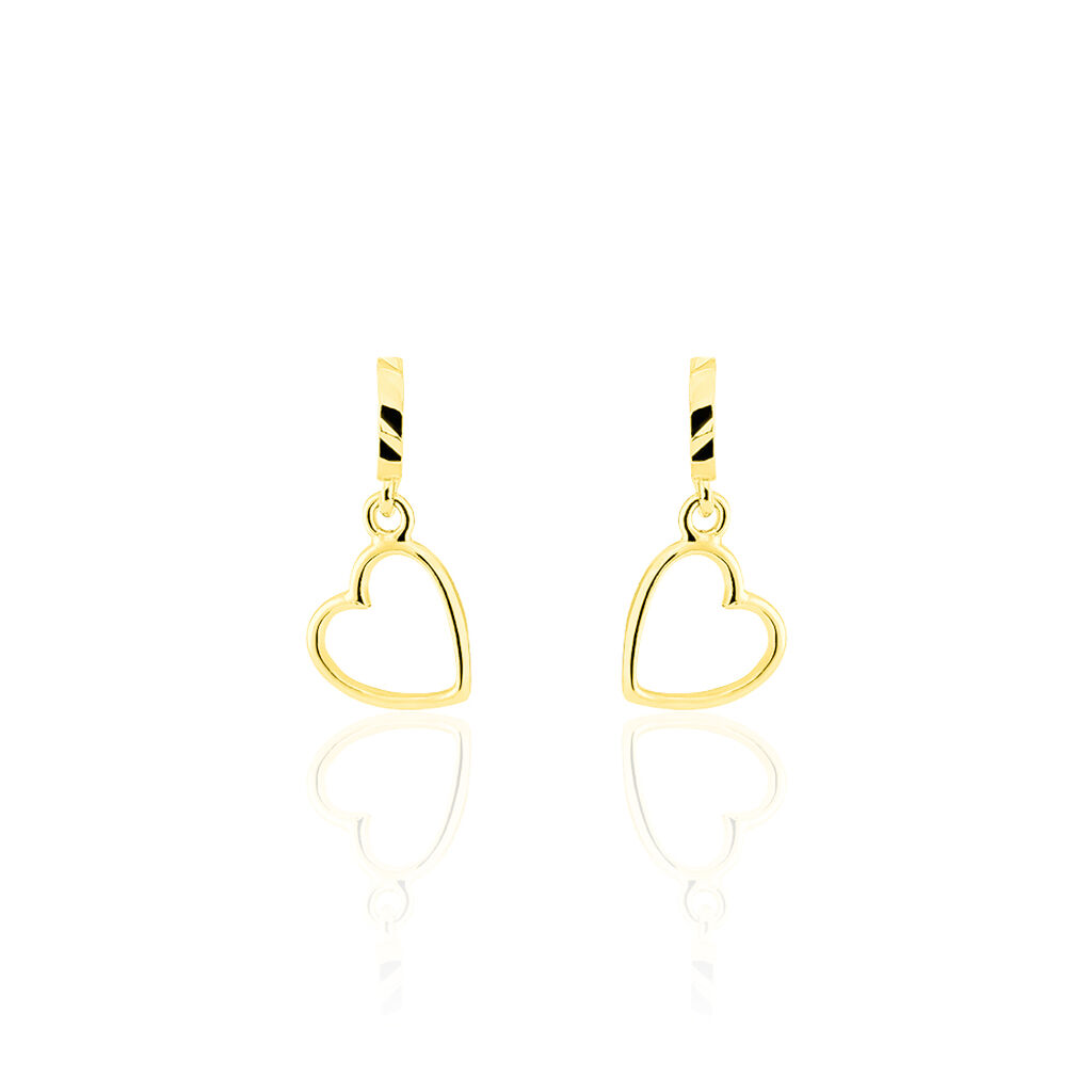Boucles D'oreilles Pendantes Anne-maudae Pendantes Coeurs Or Jaune - Boucles d'oreilles pendantes Femme | Histoire d’Or
