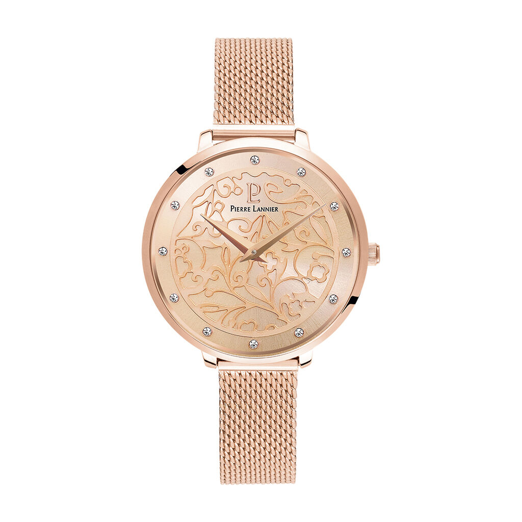 Montre Pierre Lannier Eolia Doré Rose - Montres Femme | Histoire d’Or