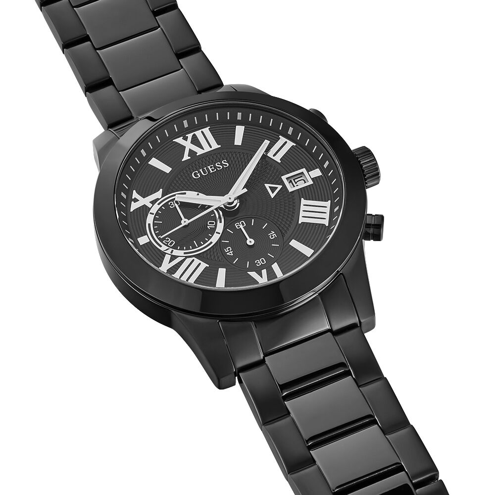 Montres tendances Acier Boucle déployante simple Maillons Noir Ronde -  HIMHNQN5240 • Histoire d'Or