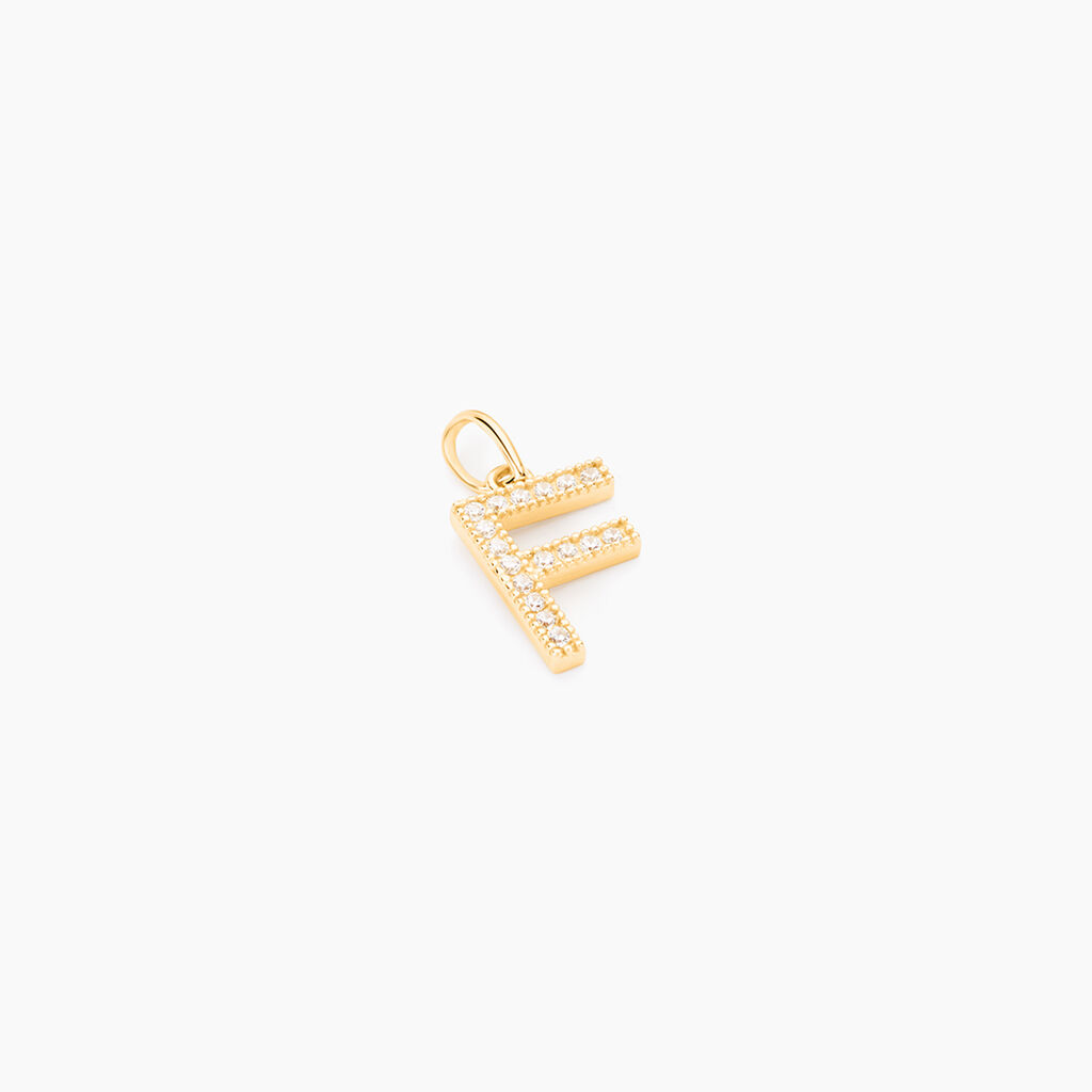 Pendentif Lettre F Or Jaune Oxyde - Pendentifs Famille | Histoire d&rsquo;Or