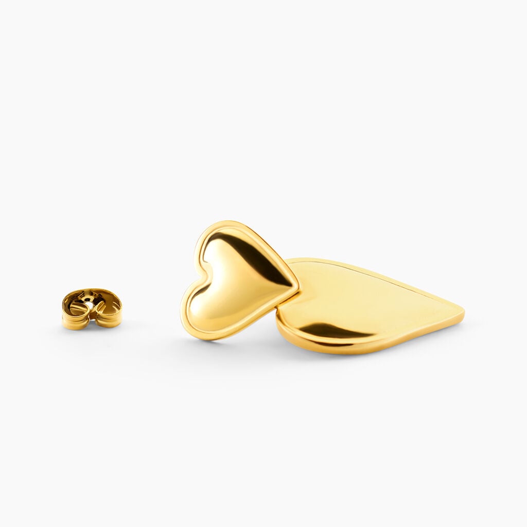 Boucles D'Oreilles Pendantes Swan Acier Jaune - Boucles d'oreilles fantaisie Femme | Histoire d&rsquo;Or