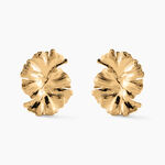 Boucles D'oreilles Puces Organic Plaqu&eacute; Or Jaune - Clous d'oreilles Femme | Histoire d&rsquo;Or