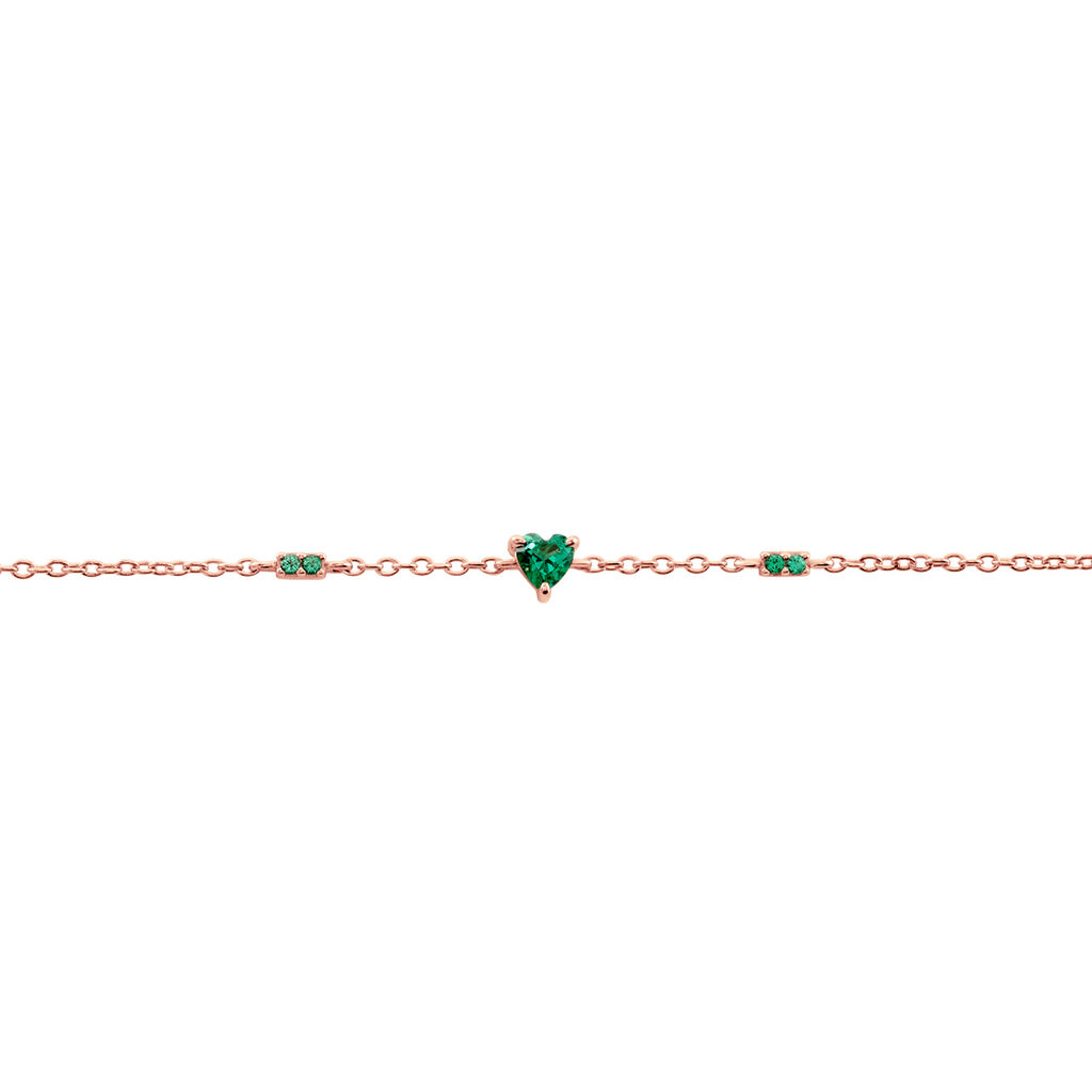 Bracelet D&eacute;claration Argent Rose Oxyde De Zirconium - Bracelets Femme | Histoire d&rsquo;Or