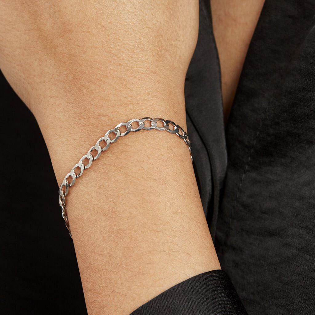 Bracelet Argent Blanc Casper - Bracelets chaîne Femme | Histoire d’Or