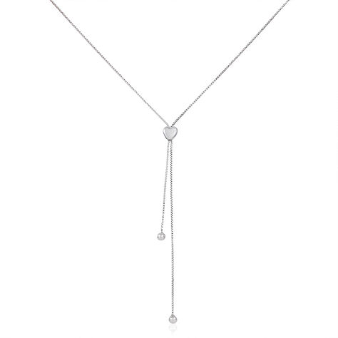 Collier Leandra Argent Blanc - Colliers Coeur Femme | Histoire d’Or